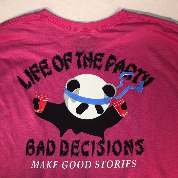 NWOT Men’s Fresh Laundry Panda Party SS T-Shirt L - Picture 5 of 5